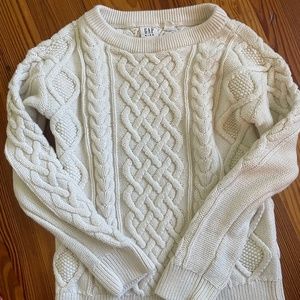 Gap Kids Size 8 Cream Cableknit Sweater